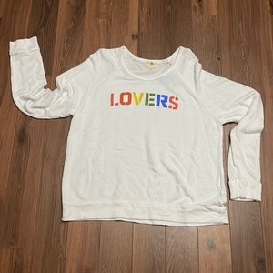 🆕Anthro Sundry LOVERS Crewneck Long sleeve Pullover Sweater SHIPS SAME DAY📦‼️